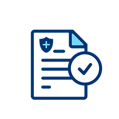 Verified medical document and patient report icon