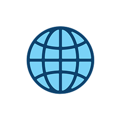Global network and internet connectivity icon